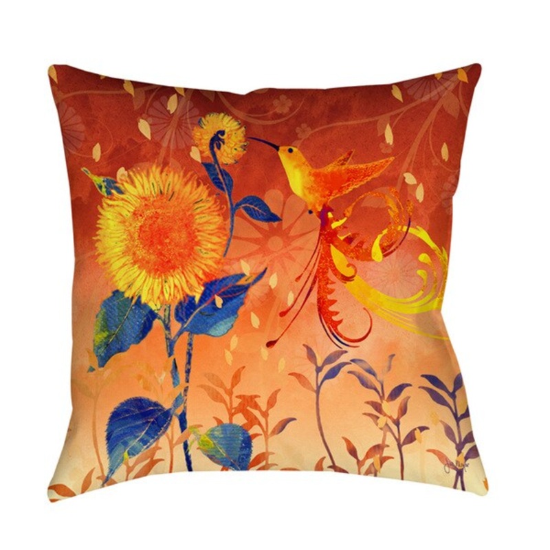 The Curated Nomad Ganador Daisy Hum Dark Indoor/ Outdoor Pillow