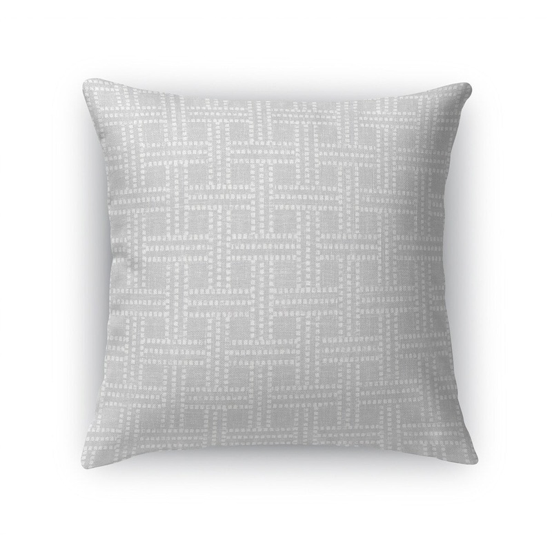 BASKET WEAVE GREY Accent Pillow by Kavka Designs