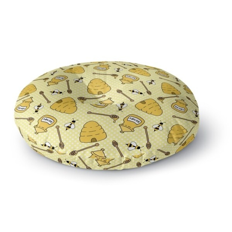 BEES PATTERN Floor Pillow By Kavka Designs