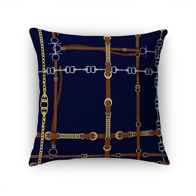BRIDAL & BITS PLAID NAVY Accent Pillow by Kavka Designs