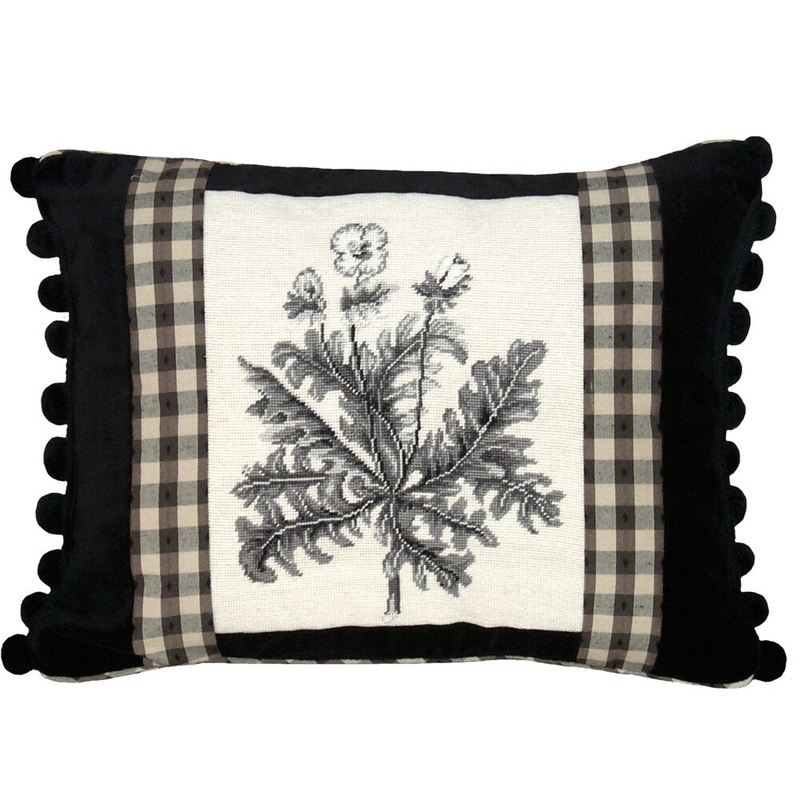 Celandine Petit-Point Decorative Throw Pillow