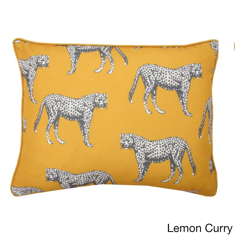 Cheetah Reversible Down Filled Throw Pillow