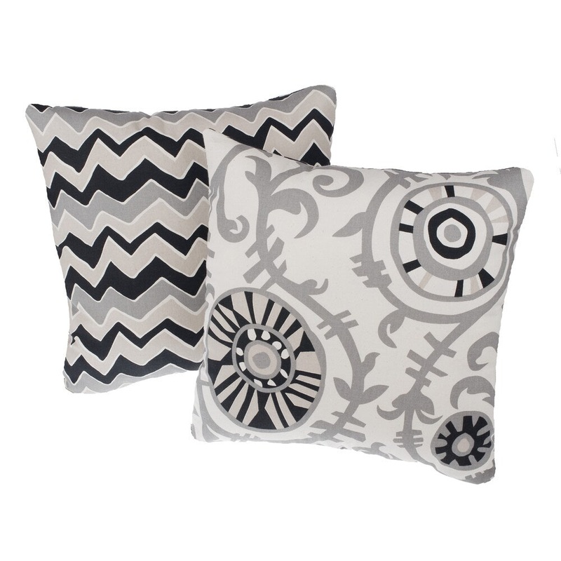 Soho Reversible Square Decorative Pillows (Set of 2)