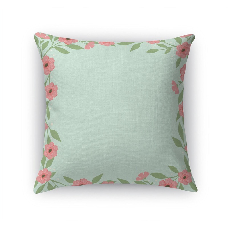 SUMMERTIME MINT SQUARE Accent Pillow by Kavka Designs