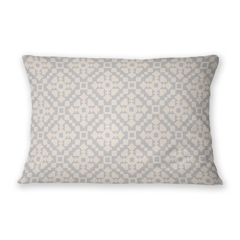 SUNDANCE SNOWFLAKE GREY Lumbar Pillow By Jenny Lund