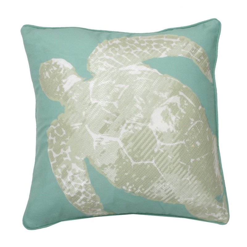 Suri Sea Turtle Feather Fill Throw Pillow