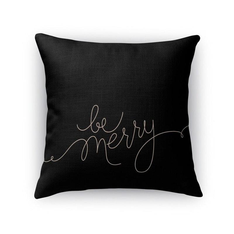 BE MERRY Throw Pillow By Kavka Designs