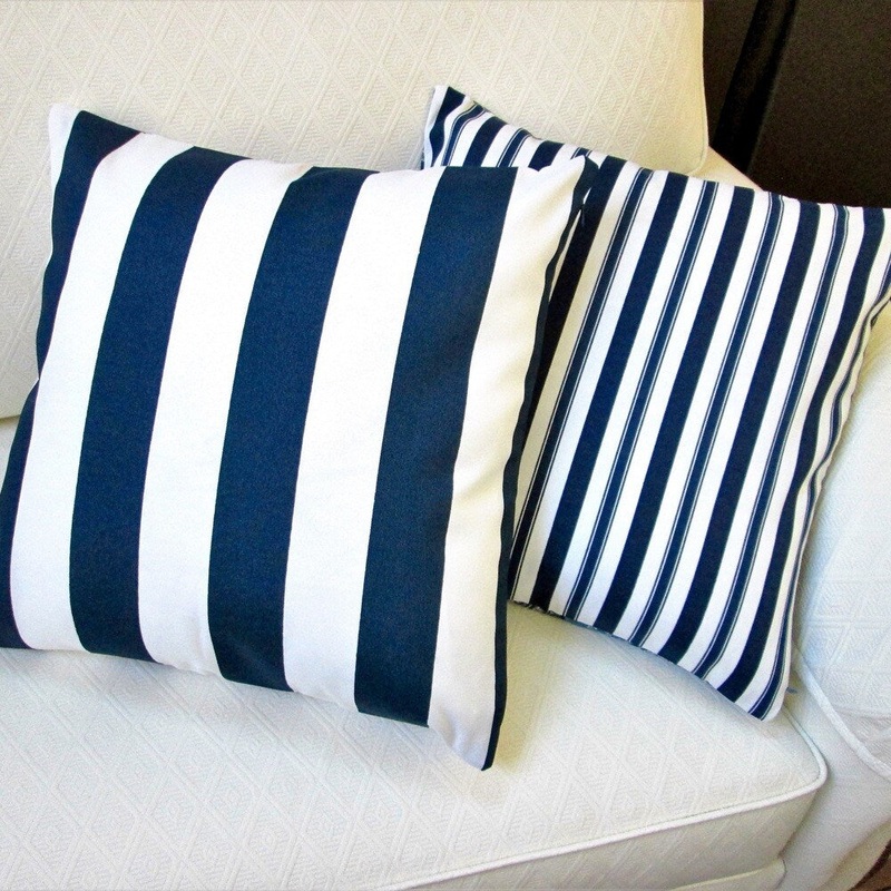 Artisan Pillows 18-inch Outdoor Navy Blue Throw Pillow Covers (Set of 2)
