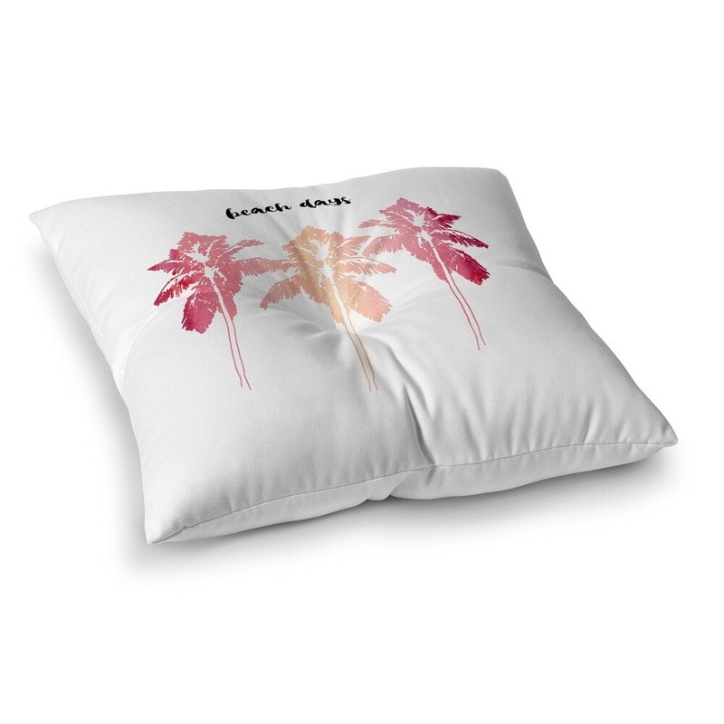 Beach Days BW Floor Pillow