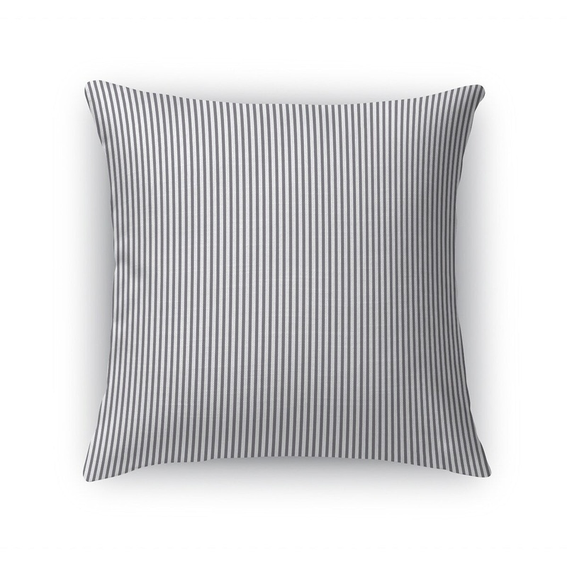 BELMONT STRIPE GREY Accent Pillow by Marina Gutierrez