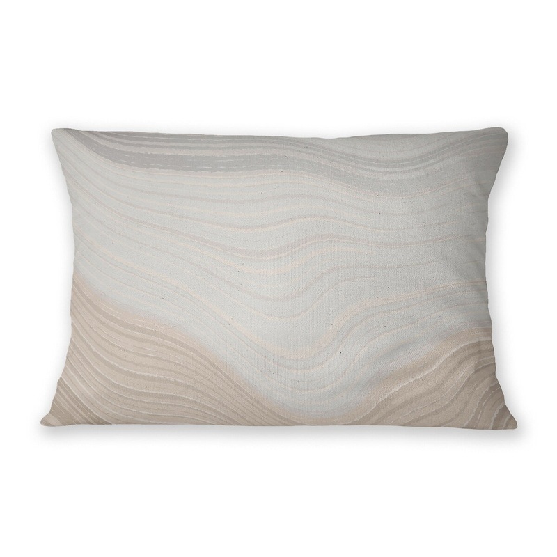 BUTTE WAVE NATURAL Lumbar Pillow By Jenny Lund