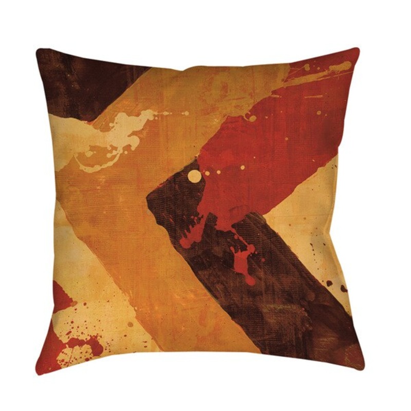 Splatter No I Red Floor Pillow