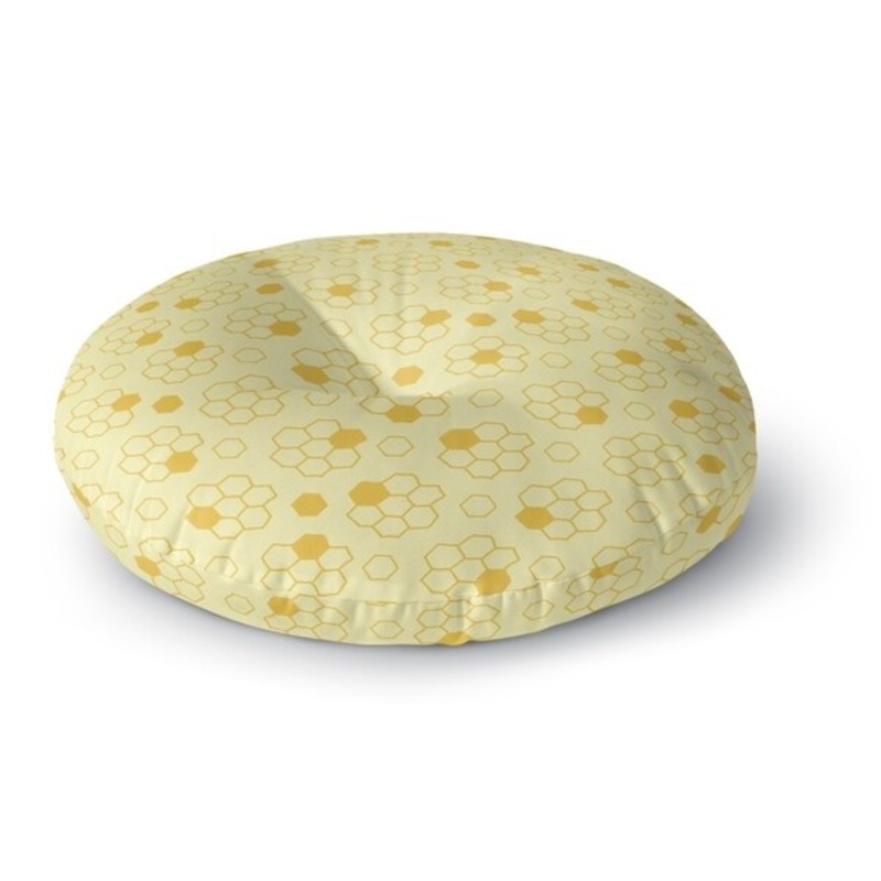 BEE HONEYCOMB PATTERN Floor Pillow By Kavka Designs