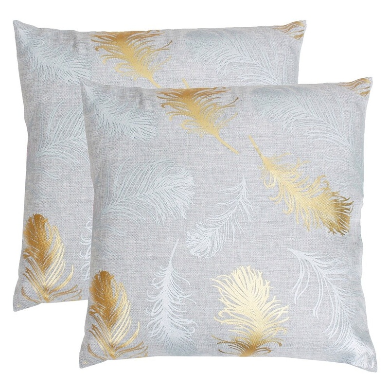 Set of 2 20x20 Francesa Flynn Feather Foil Printed Pillow