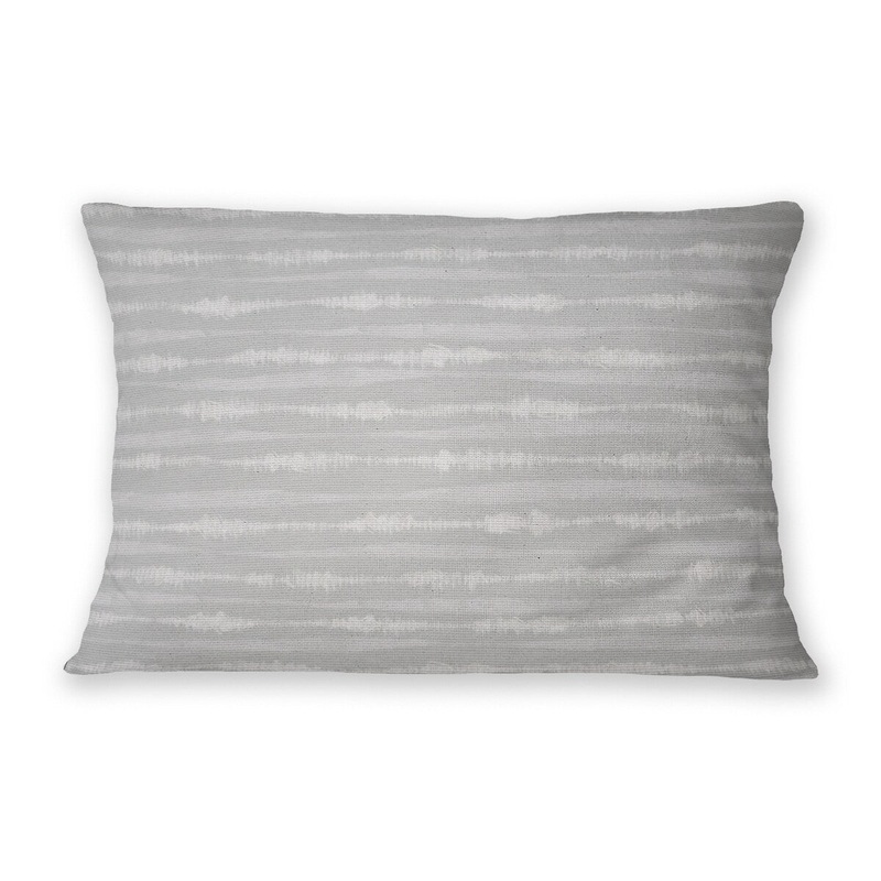 TIE-DYE STRIPE SMOKE Linen Throw Pillow By Jenny Lund