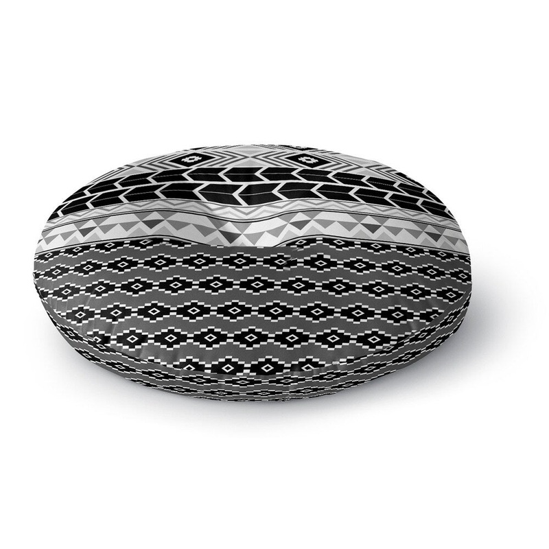 Black and White Tribal Floor Pillow