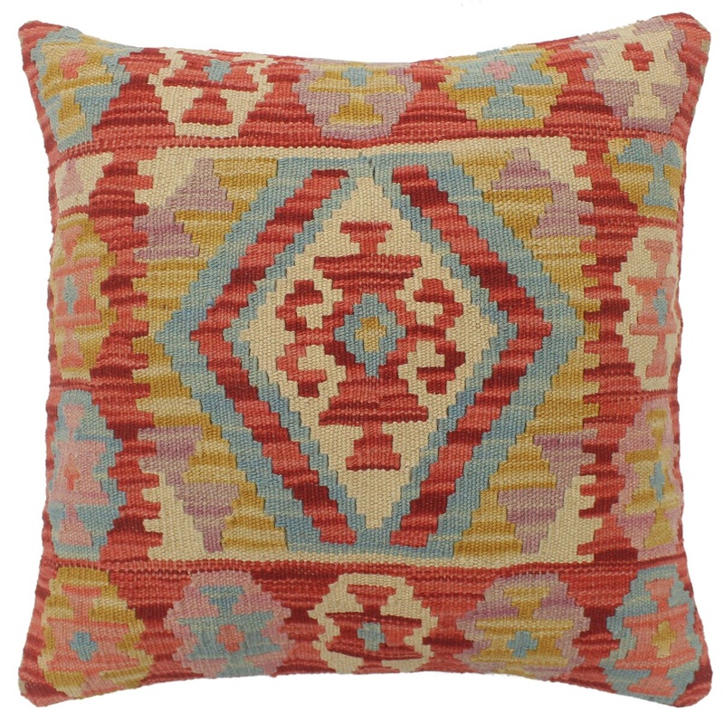 Boho Chic Turkish Orr Hand Woven Kilim Pillow