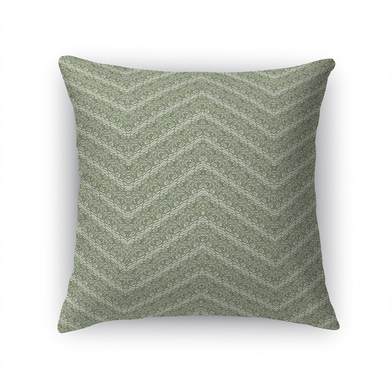CHEVRON SNAKE GREEN Accent Pillow by Kavka Designs