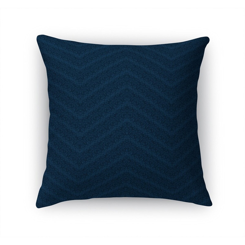CHEVRON SNAKE NAVY Accent Pillow by Kavka Designs