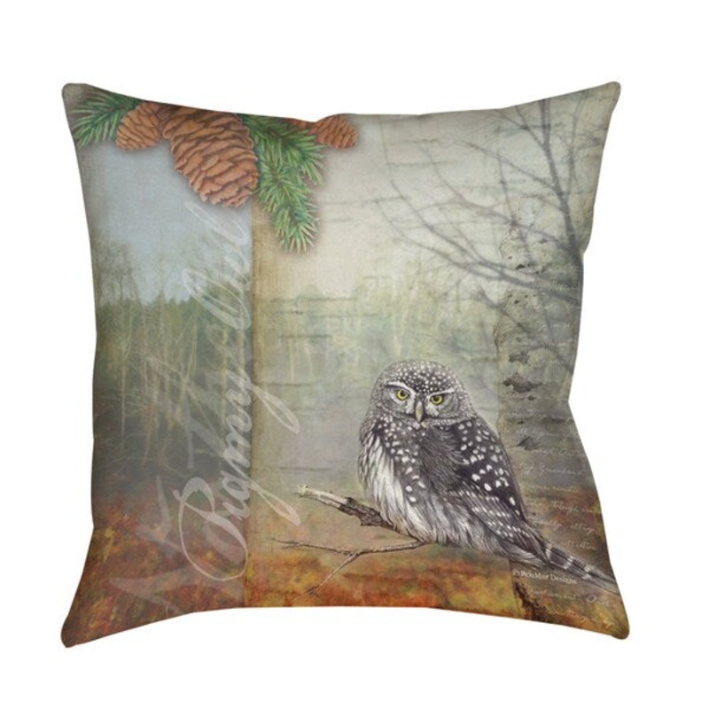 Conifer Lodge Owl Decorative Pillow