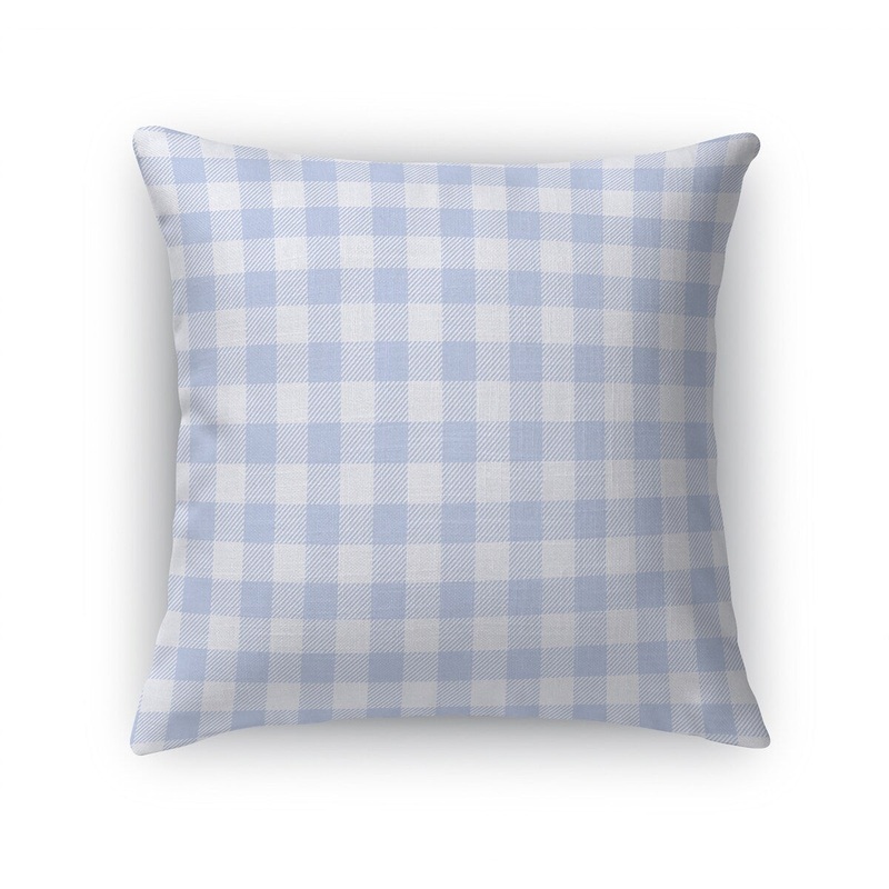 GINGHAM PERIWINKLE Accent Pillow by Kavka Designs