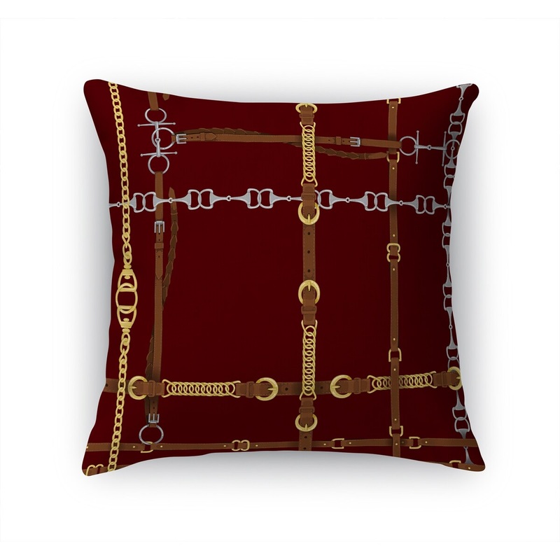 BRIDAL & BITS PLAID RED Accent Pillow by Kavka Designs