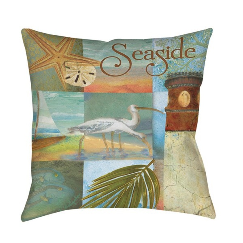 Beach Memories B Indoor/ Outdoor Throw Pillow