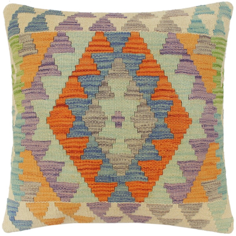 Southwestern Turkish Lin Hand Woven Kilim Pillow