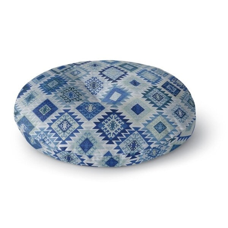 Temara Blue Floor Pillow By Kavka Designs