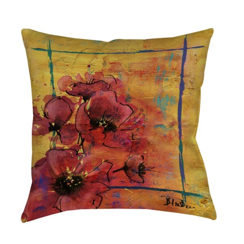 Artistic Poppy I Indoor/ Outdoor Pillow