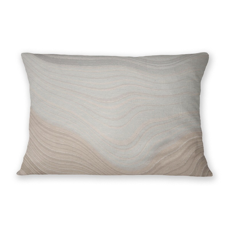BUTTE WAVE NATURAL Linen Throw Pillow By Jenny Lund