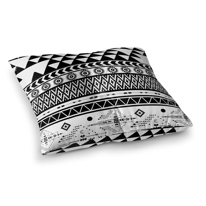 Black and White Moroccan Floor Pillow