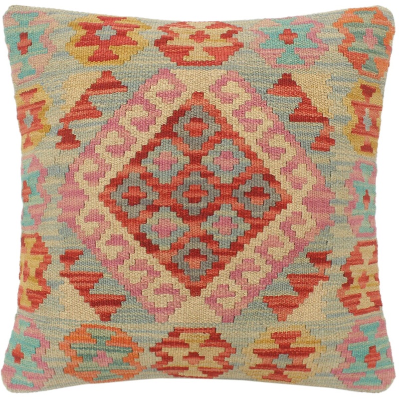 Bohemian Turkish Brewer Hand Woven Kilim Pillow