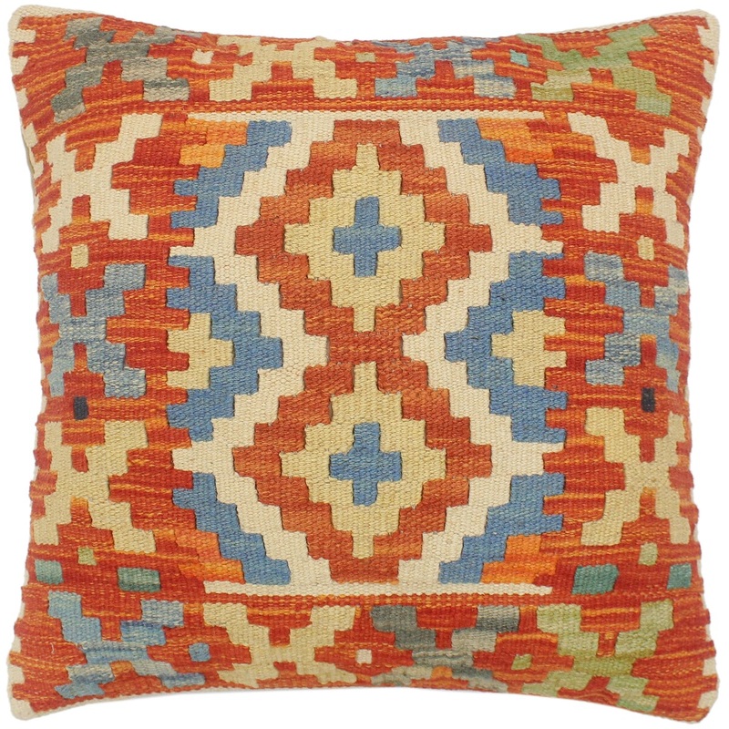 Bohemian Turkish Orchard Hand Woven Kilim Pillow