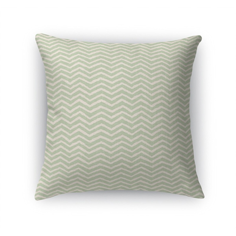 BULA ZIG FLOWER BORDER MINT Accent Pillow by Kavka Designs