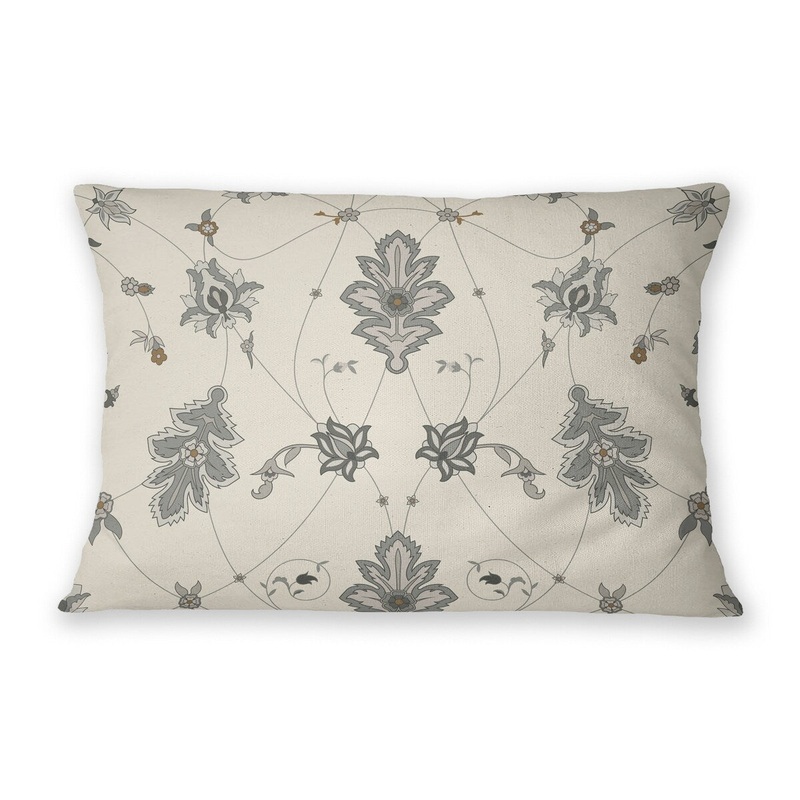 SHABYLON GREY Lumbar Pillow By Marina Gutierrez