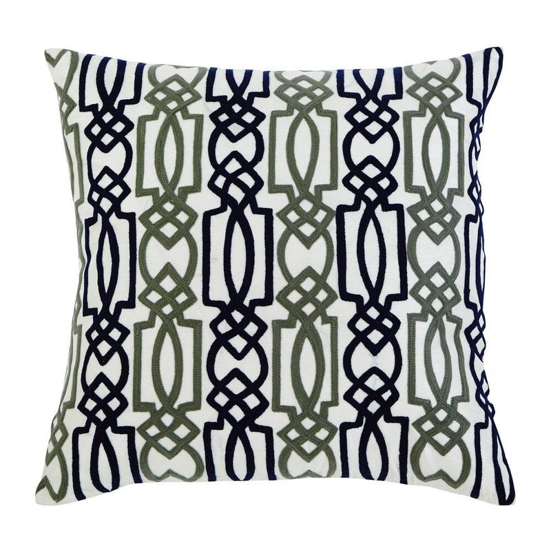 Signature Design by Ashley Embroidered Navy Throw Pillow