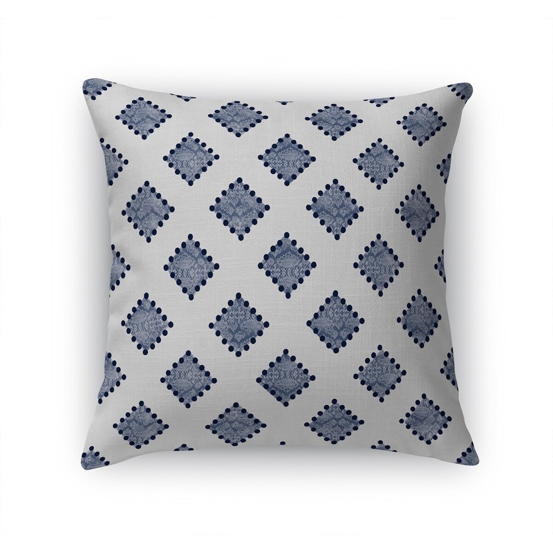 SNAKE DIAMOND NAVY Accent Pillow by Kavka Designs