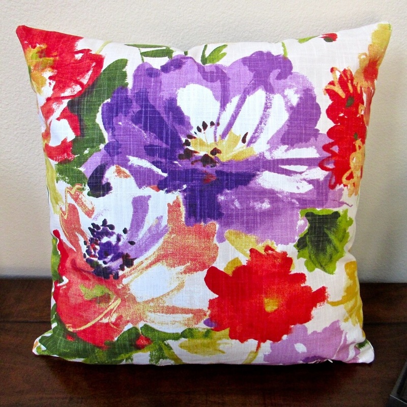 Artisan Pillows Indoor 20-inch Colorful Wildflowers Modern Abstract Floral Accent Throw Pillow