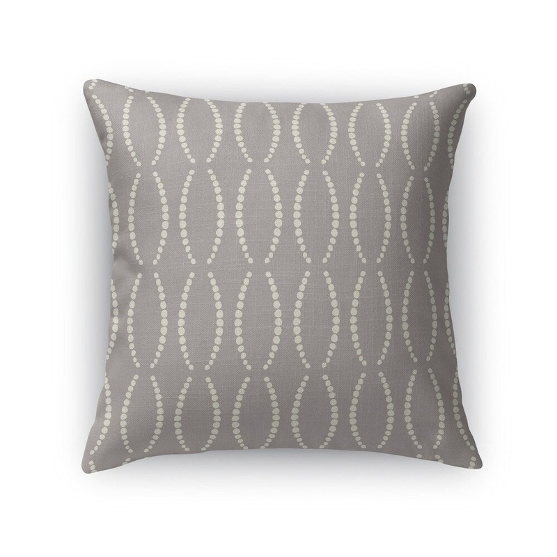 BEADS LIGHT GREY Accent Pillow By Kavka Designs