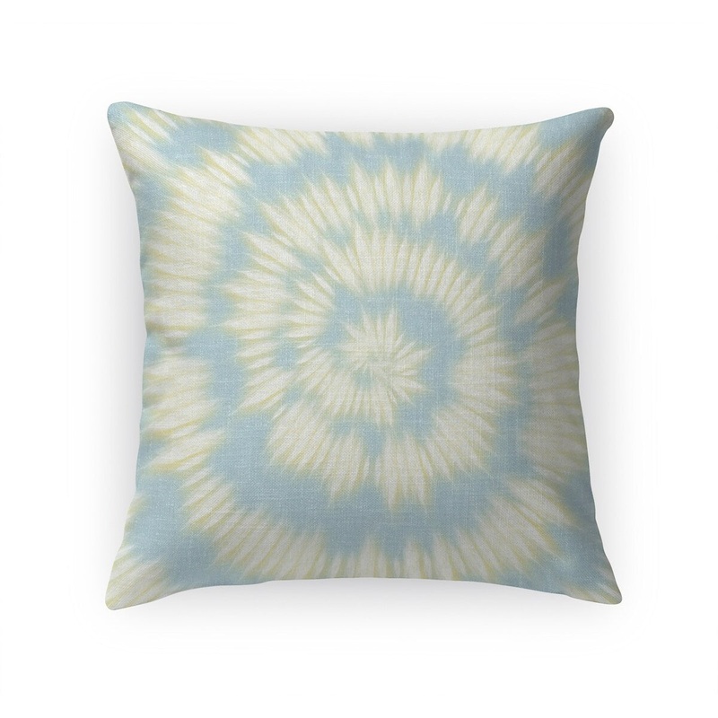 TIE ONE ON BLUE Linen Throw Pillow By Kavka Designs