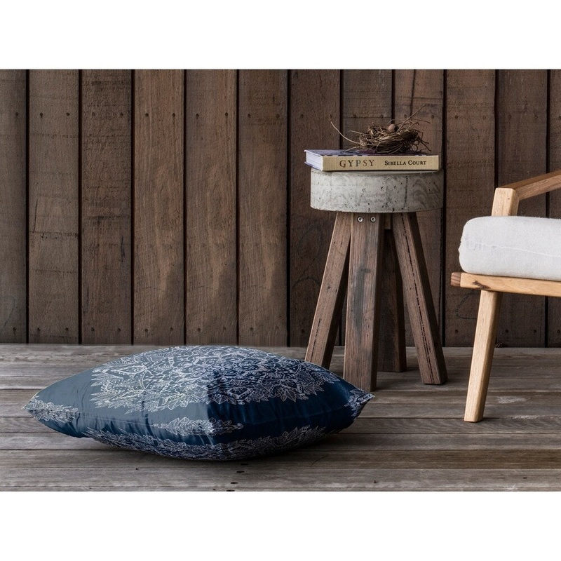 BLUE MANDALA Floor Pillow By Kavka Designs