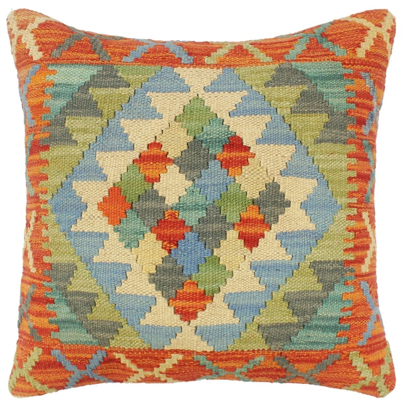 Boho Chic Turkish Goode Hand Woven Kilim Pillow