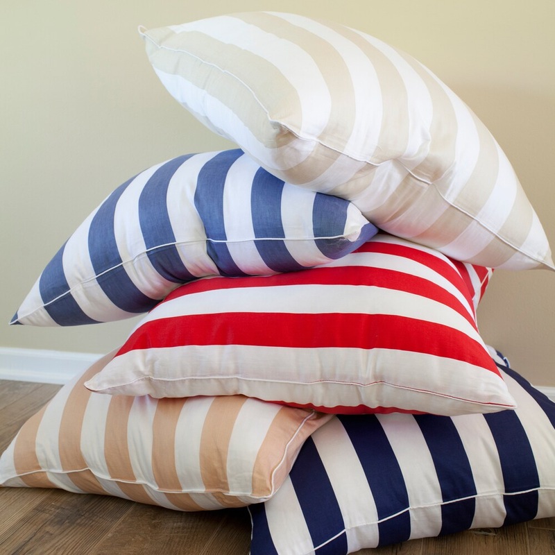 Cabana Stripe 26-inch Euro Square Pillows (Set of 2)