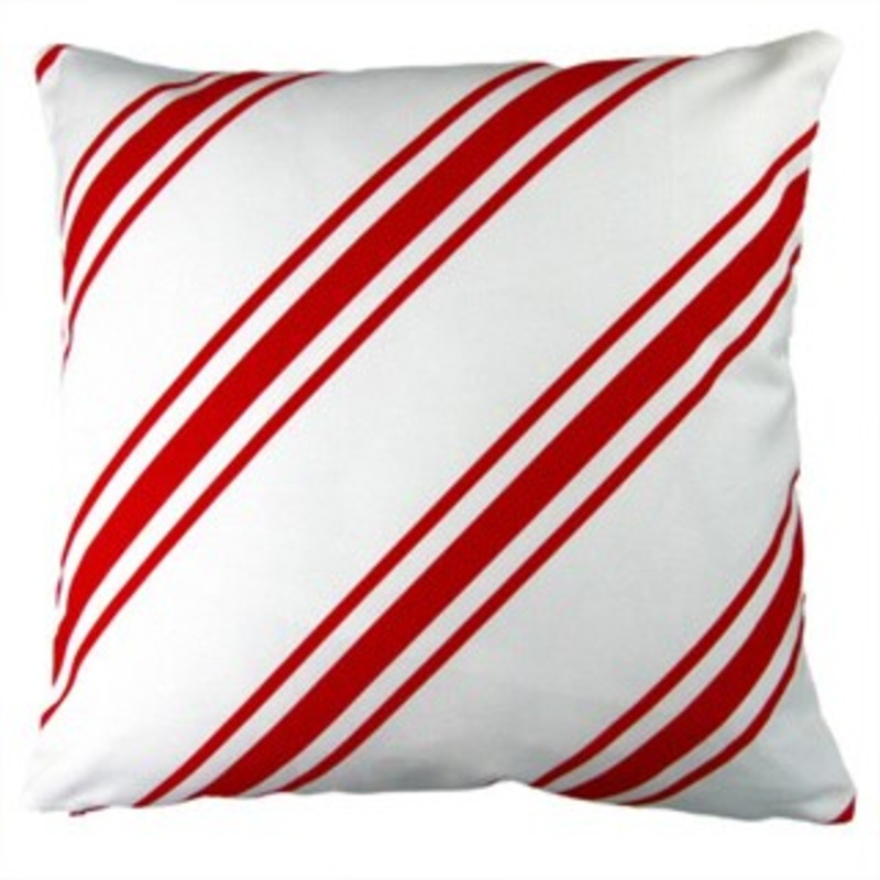 Artisan Pillows 17-inch Christmas Candy Cane Stripes Red Holiday Throw Pillow