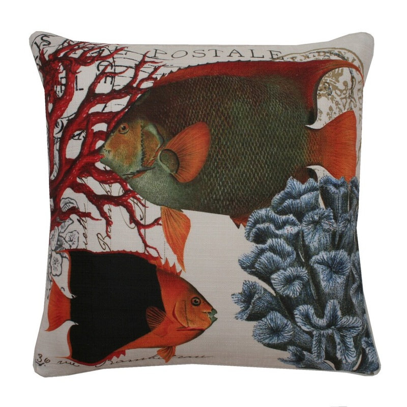 Thro by Marlo Lorenz French Coastal Fish Down Fill Throw Pillow