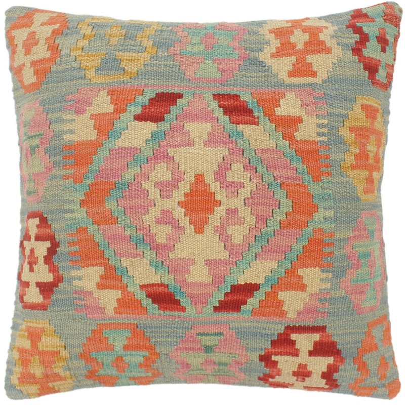 Bohemian Turkish Sutherla Hand Woven Kilim Pillow
