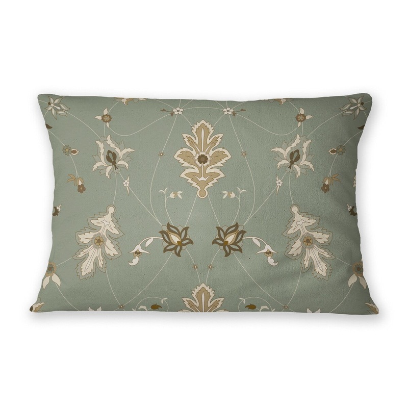 SHABYLON GREEN Lumbar Pillow By Marina Gutierrez