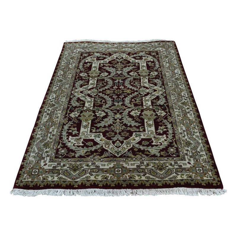 Shahbanu Rugs Tabriz Design Hand-Knotted New Zealand Wool 300 KPSI Oriental Rug (3'1" x 5'0") - 3'1" x 5'0"