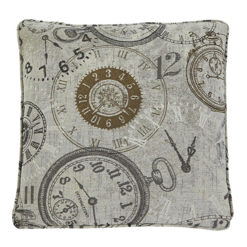 Signature Design by Ashley Vintage Watch Patterned Natural Throw Pillow